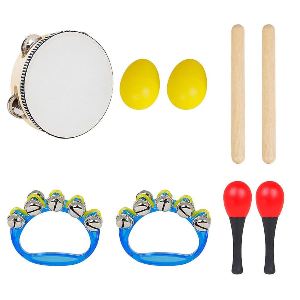 5 st/ set träslagverksinstrument Musikleksak Set för barn. Olika färger15,5X1 Assorted Color 15.5X15.5X4.7CM