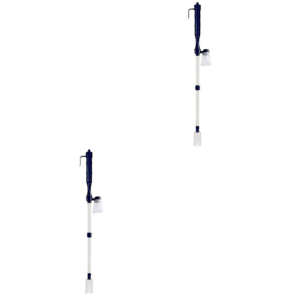 3 st Akvarium Batteridriven Fisk Tank Vakuum Grus Vattenfilter Rening Siphon Filter Rengörare (mörkblå) 2pcs