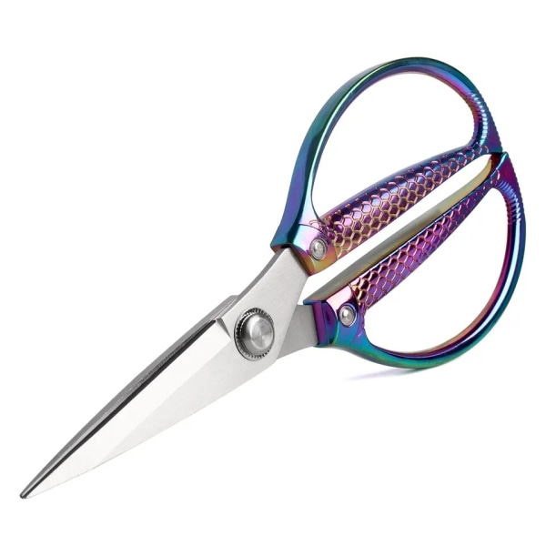Kraftfulde køkkensaks professionelle Heavy Duty Multi-Purpose smuk Farve regnbue Titanium Coating Smedede rustfrit stål fisk