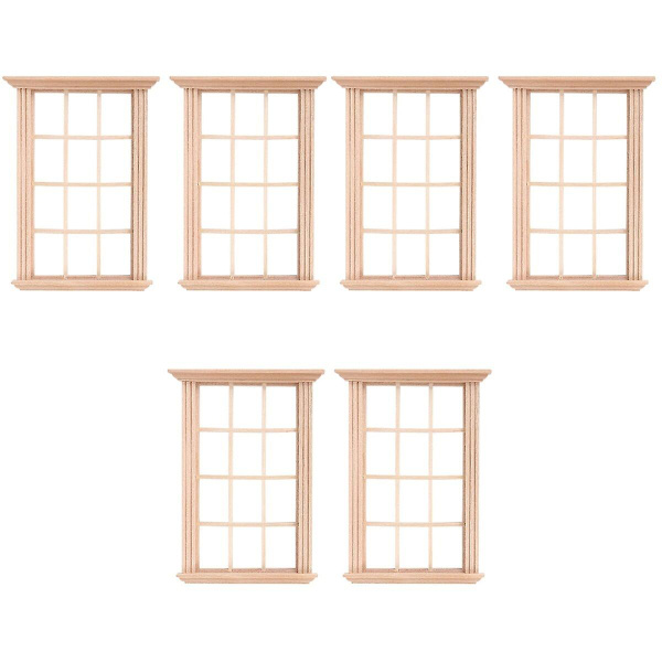 10 kpl Simuloituja Kaksitoista Ruudullinen Ikkuna Kehyksen Valokuva Tarvikkeet Nuken Kotiin 6 kpl 11.5X8.3CM 6 pcs 11.5X8.3CM