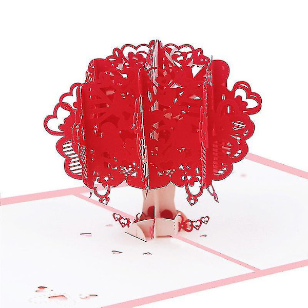 3D Pop Up Punainen Puu, Hääpäivä, Päivä