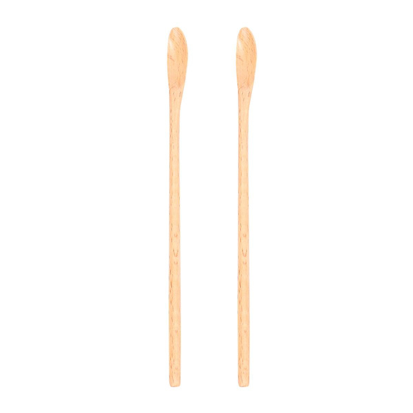 2 stk Træskeer med Langt Skaft - Honningomrørere, Kaffeomrørere til Bar, Hjem, Hotel 20*1.2 cm 20*1.2CM