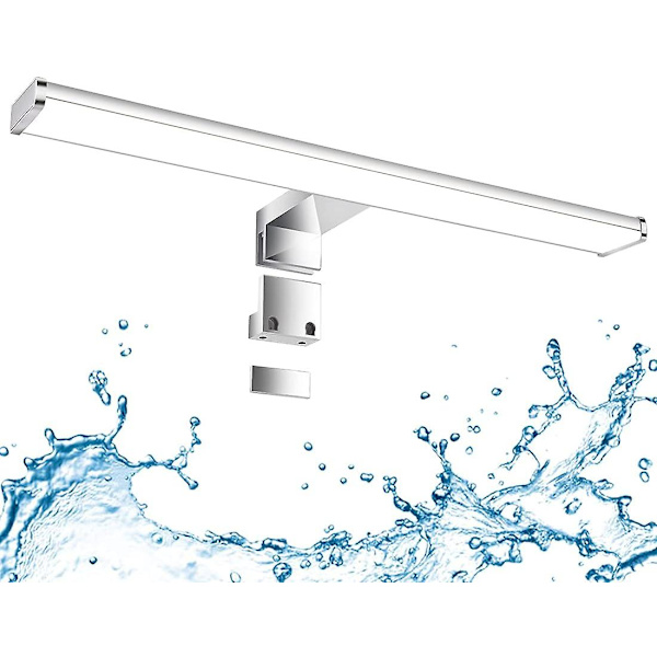 LED Vägglampa Badrumsspegellampa Aluminium 40 8w 820lm 230v Naturvit 4000k, IP44 Klass II Vattentät Slank Badrumsspegellampa, Klämma På/spegel Kabinett