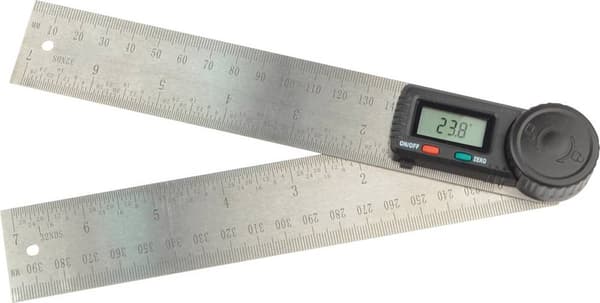 Digital Vinkelmåler Lineal 8 Tommer 200mm Rustfrit Stål Gradvinkelmåler med LCD-Display 0-360 Grader til Træbearbejdning Tømrerarbejde Byggeri