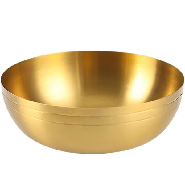 Nudelskål i koreansk stil Enkellagerskål för matförvaring i rostfritt stål, gyllene 8,5 x 8,5 x 3 cm Golden 8.5X8.5X3CM