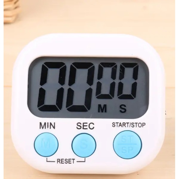 Digital Køkken Timer til Madlavning Store Cifre Høj Alarm Magnetisk Bagside Stativ Køkken Timere til Bagning Hvid