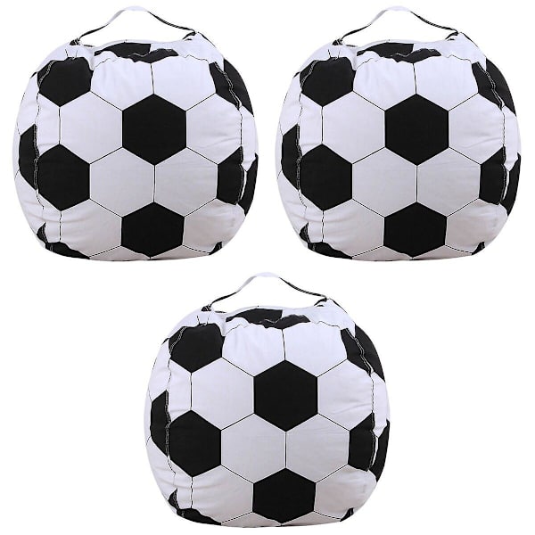 3 stk Kreative Fyldte Dyr Opbevaringsbønnepose Stol Fodbold Mønster Opbevaringspose 3stk43X43CM 3pcs 43X43CM