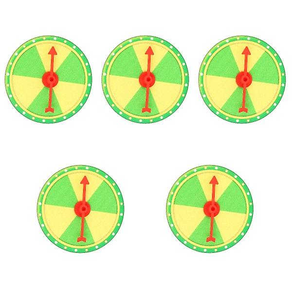 5 Sæt Party Præmiehjul Hængende Lodtrækningsdrejeskive DIY Lille Præmiehjul Undervisningsaktivitet Prop5 5 Sets 10X10X0.5CM