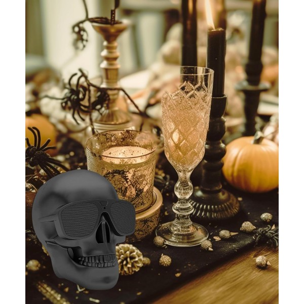 Högtalare Bärbar Trådlös Cool Bluetooth Högtalare - Fantastiskt Ljud och Stereo Kvalitet - Gör en Läskig Tillägg till Din Halloween Dekoration