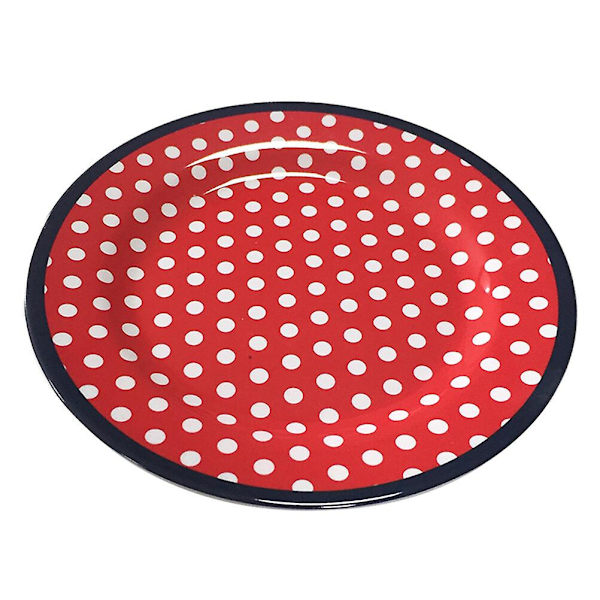 1 st 9\" Imitations Porslin Tallrik Matplatta Fruktplatta Tjockare Snacks Tallrik För Hem Restaurang Hotell (röd)Red9inch Red 9inch