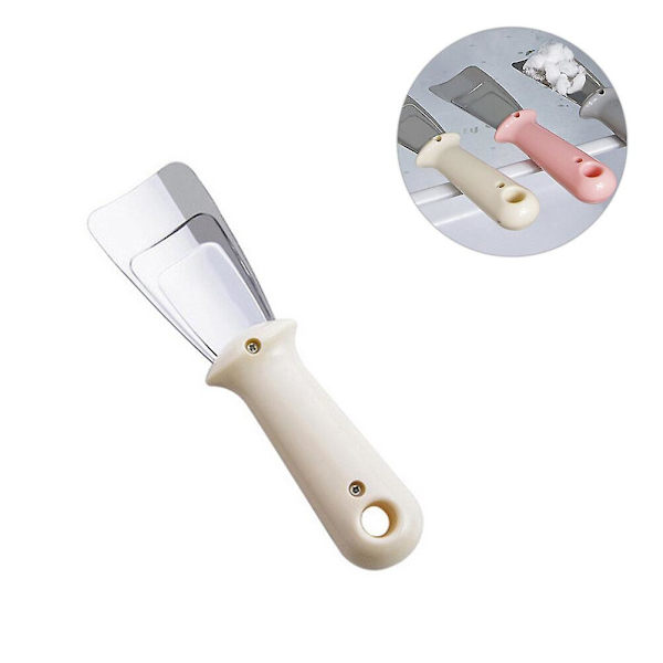 1 kpl Ruostumattomasta Teräksestä Valmistettu Jääpoistolusikka Jääkaapin Jääraaputin Sulatuslusikka Jäätymisen Poistolusikka HarmaaBeige17 * 4,5 cm Beige 17*4.5cm