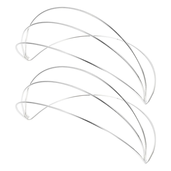 2 stk. Krone DIY Base Enkel Pandebånd Tilbehør Hovedbeklædning Håndværk Fremstilling Prop Hvid 16x14.5cm White 16x14.5cm