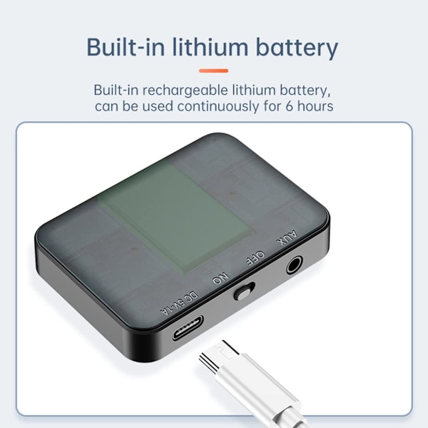 Bluetooth-sender trådløs adapter: 3,5 mm AUX-kontakt stereo lydinngang/utgang - egnet for TV, bilhodetelefoner, høyttaler i