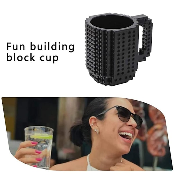 Miljøvenlig Sikkerhedskrus. Sjov Byggeklods Kop DIY Samling Kaffe Kop Kop Dekompression Vand Kop