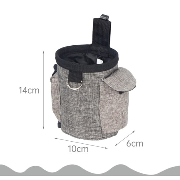 Hundeforetøypose, Hundeforetøy Tilbehør Håndfri Treningspose, Bærbar Ryggsekk, Snackspose, Hundeforetøypose Midjepose 1 stk (Grå)