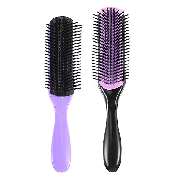 2 Pcs Womens Hair Brush Hair Care Comb Combs Women Hair Message Comb Hairbrushes GirlsBlack21.3X5X3.