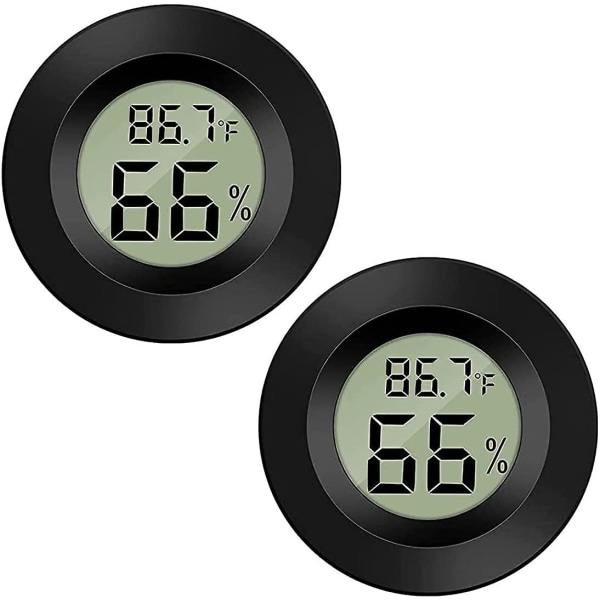 Pack Mini Digital Hygrometer Mätare Inomhustermometer, LCD-monitor Temperatur Uteluftfuktighet För Humidorer Växthus Cigarrburkar Inkubatorer Gitarr