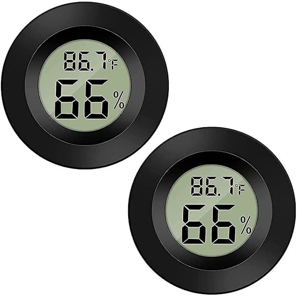 Pakke Mini Digital Hygrometer Måler Innendørs Termometer, LCD Skjerm Temperatur Utendørs Fuktighet For Humidorer Drivhus Sigarettbur Inkubatorer Gitar