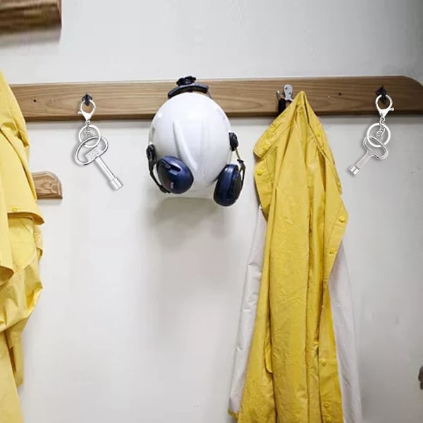Mätarboxnyckel Metall Triangulär Nyckel Gasboxnyckel Triangel, Triangulär Hylsnyckel för Gas Vatten Elmätare Box Skåp (2 st, Silver)