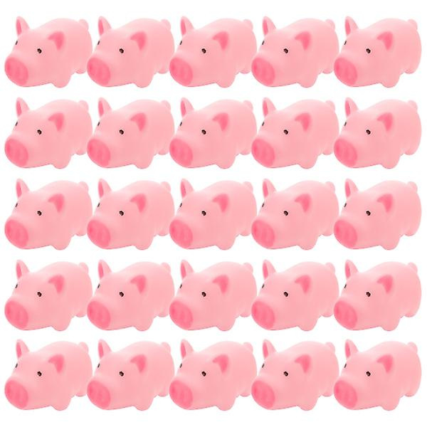 25 st Mini Grisleksaker för Sommar Baby Leksaker Långsam Leksak Mikro Grisleksak Sprutljud Leksaker Sommarfest Favoriter 5,5 * 3,1 cm 5.5*3.1 cm