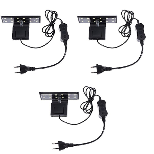 3 stk. Højtydende LED Akvarie Lys Høj Lysstyrke Energibesparende Lampe Planter Vokse Lys Kreativ 3pcs