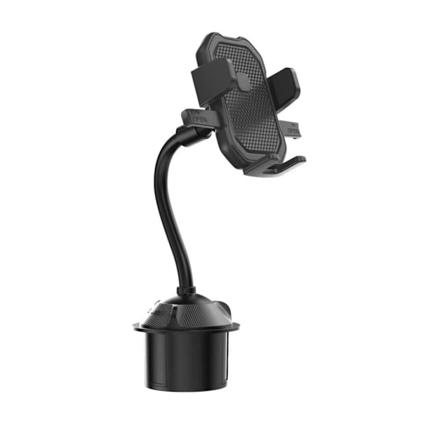 Monitoiminen 2-in-1 auton järjestäjä kestävä säädettävä pullon juomakuppi puhelinpidike_xrzi Black 1