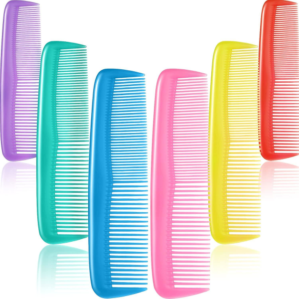 Färgglada hårkammar Set för barn Kvinnor Män Färgglada plastfinförbandskam (5 set (60st), slumpmässig färg)