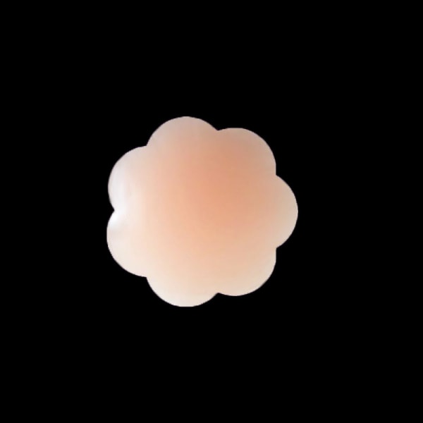 2 par brystvortetrekk for kvinner, silikon brystvortepasta klebrig usynlig, gjenbrukbar vanntett selvklebende brystkronblad Beig
