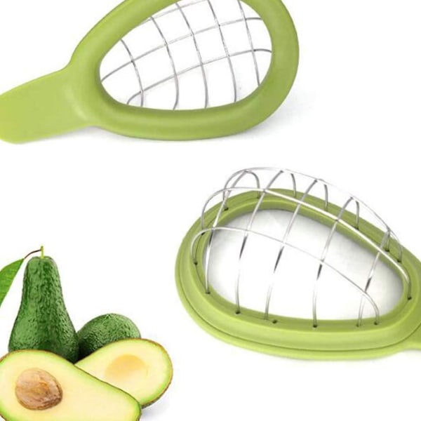 Avocado Slicer Monitoiminen avokadotyökalu Hedelmäkuorintaleikkuri keittiön vempain (1 kpl, vihreä)