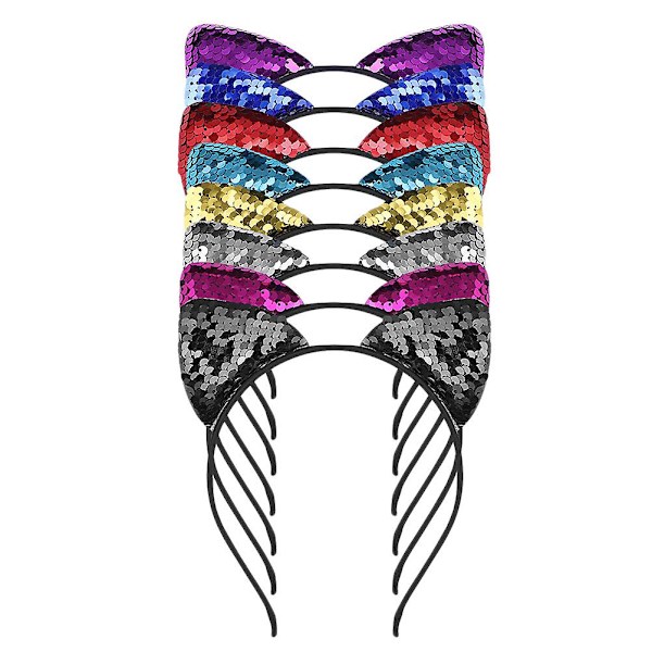 12 stk. Børne Scrunchies Hårspænde Sequins Hårbånd Øre Hårbånd Børne Hårtilbehør 12 stk. 12pcs
