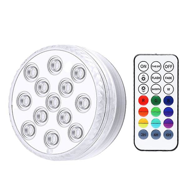 1 Sæt Praktisk Vase Lampe LED Lampe Trådløs Badekarlys Dykkerlys (hvid)Hvid7X7CM White 7X7CM