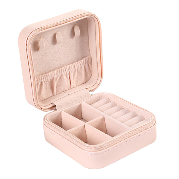 Korurasia pieni korurasia kaksinkertainen PU-nahkainen korujen säilytyslaatikko (1 kpl Nude Powder)