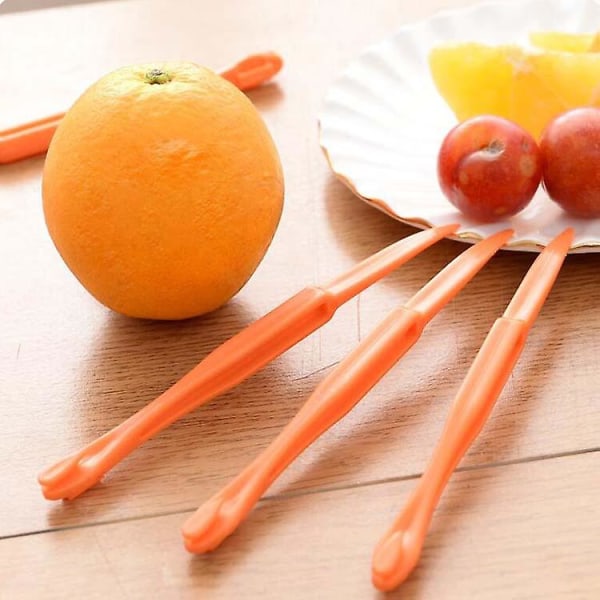 Appelsinskrellerverktøy Plast appelsinskreller Sitrusfjerner Lettåpnet skrellkutter Grønnsaksskjærer Fruktverktøy