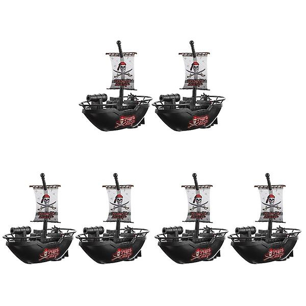 6 st Barnpool Leksak Elektrisk Piratskepp Leksak Piratskepp Leksak Rolig Badkar Leksak 6 st 16,5x15,3cm 6 pcs 16.5x15.3cm