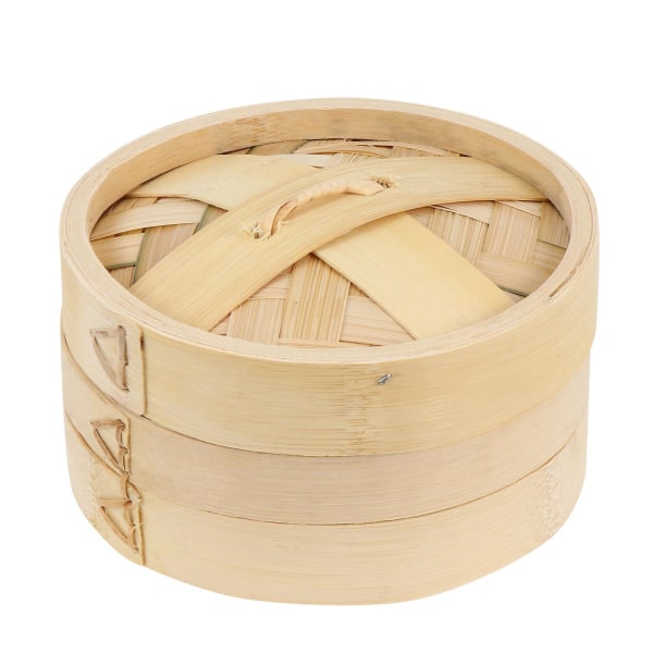 1 Set Köksbambu Ångkokare Premium Ångkokare Hållbar ÅngkokareLogg färg 14.5X14.5X9.5CM Log color 14.5X14.5X9.5CM