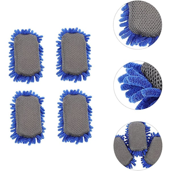 Mikrofiber Hvidtavle Visker Vaskbar Tavle Visker Shag Tør Visker Koralsamt Rengøringssvamp Blok Støvning Hvidtavle Visker (1 stk)
