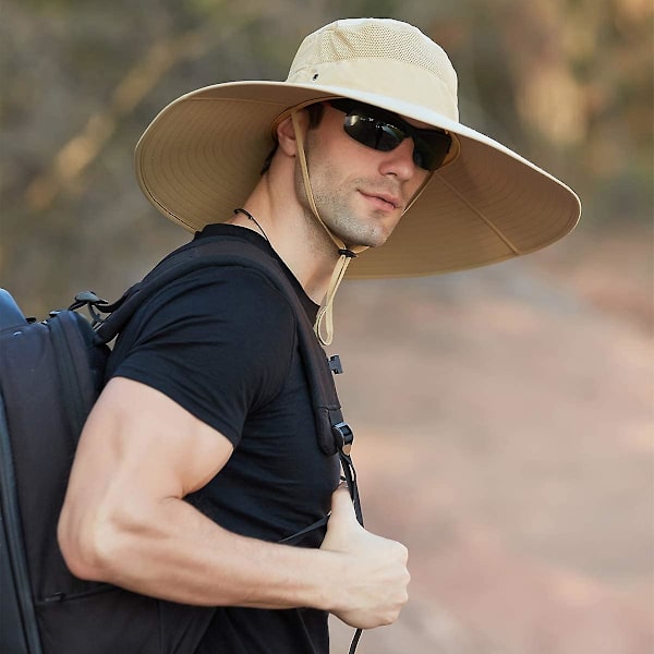 Super Bredbred Bucket Hat Upf50+ Vandafvisende Solhat Til Fiskeri Vandreture CampingC03 khaki C03 khaki