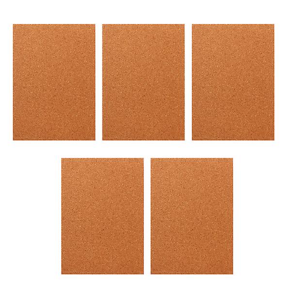 5 stk Megatile Fliser Kork Baggrundsplade Træ Korkbræt Memo Besked Korkbræt Dekorativ Korkbræt Wood color 28.8X20X0.2CM