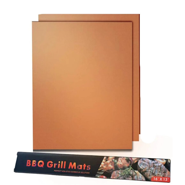 Grillmatte, kjøkkenmatte, kjøkkenmatte, ikke-klebende, høy temperaturbestandig matte, 24 * 34 cm (2 stk)