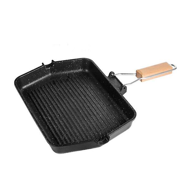 1 stk Udendørs Bbq Grillpande Non-stick Stegepande Toastpande Stegepande (sort)Sort37X27CM Black 37X27CM [sv]