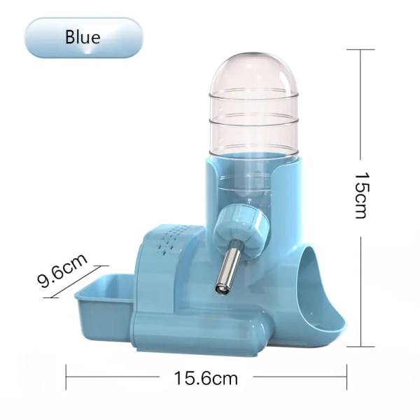 3 i 1 hamster vannflaske uten drypp små dyr vannflaske Automatisk flaskedispenser med matbeholder base hytte og gjemmested