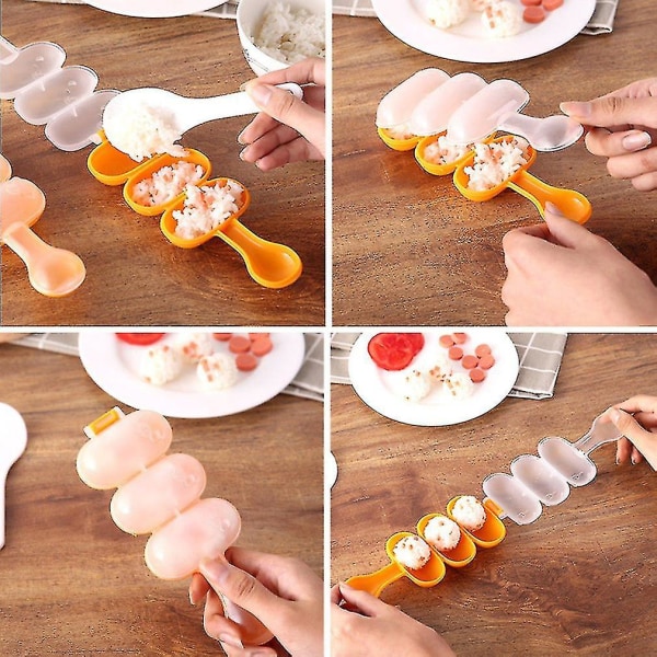 Kreativitet Risbollsformar Sushi Form Maker Gör-det-själv Sushi Maker Onigiri Risform Kök Sushi Tillverkningsverktyg Bento Tillbehör