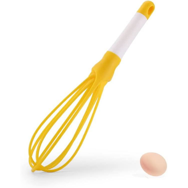 Sammenklappelig Roterende Ballonmixer Manuel Piskeris Plastik Æggepisker Køkken Madlavningsværktøj Til Omrøring, Blanding (1 stk, Orange)