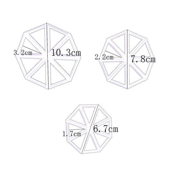Triangulära Vimplar Flagga Utstickare Kakformar Set Kex Fondant Utstickare För Nybörjare Skärning Kexdeg (3st, Vit)