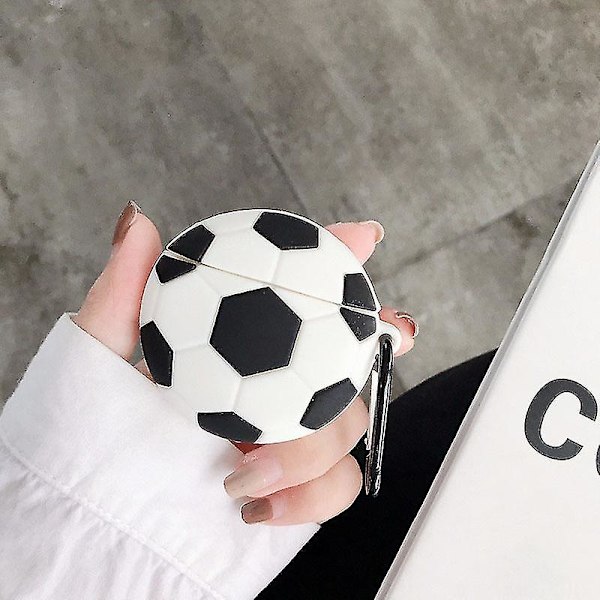 Silikone Fodbold Mønster Etui Til Airpods