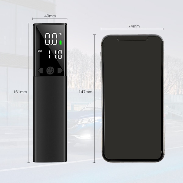 Elektrisk Bollpump, Bärbar Automatisk Luftpump Snabb Bolluppblåsning med Noggrann Tryckmätare och Digital LCD-Skärm