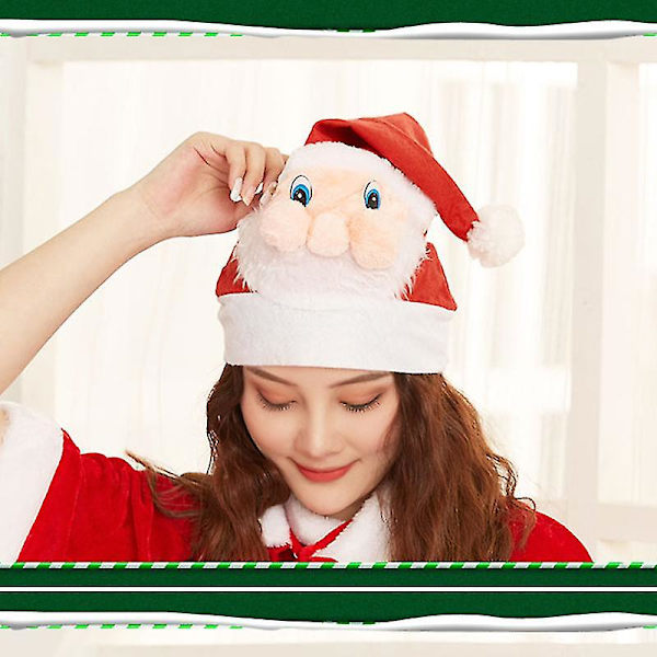 Julhatt Tomtehatt Tomte Ansikte Julhatt Julhatt Julhatt Tjock Plysch Jultomte Huvudband