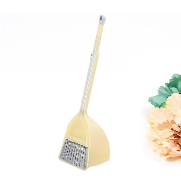 Barne-kostesett med mopp, mini-kost, leker for feie, liten kost (gul) Gul Yellow