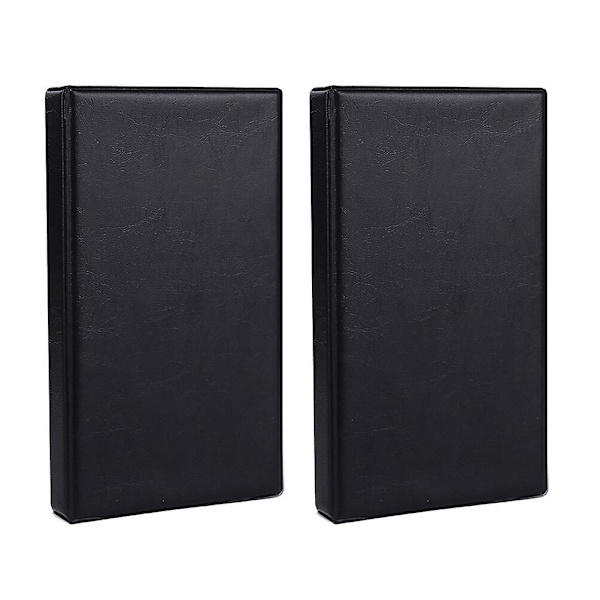 2 stk Praktisk Mappe Opbevaringsbog Enkel Kreativ Organizer Bog Til Kontor (120 Kort) 18,5 * 10,8 cm 18.5*10.8cm