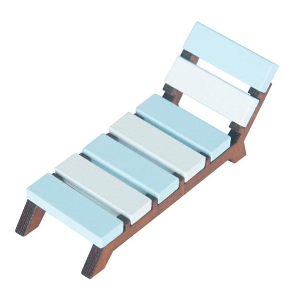 2 stk Miniatyr Husmøbler Tre Dukke Stoler Liten Strandstol Miniatyr Lounge Stol Modell Mini Strandstol DekorAssortert Farge9x3.5cm Assorted Color 9x3.5cm